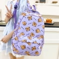 thumbnail image 4 of School Backpack for Teens Cute Capybara Print Backpack Large Capacity Laptop Bag Casual Commute Travel Daypack, 4 of 5