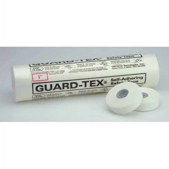 Guard-Tex First Aid Tape,30yd,1"W,White,PK12 41008-1