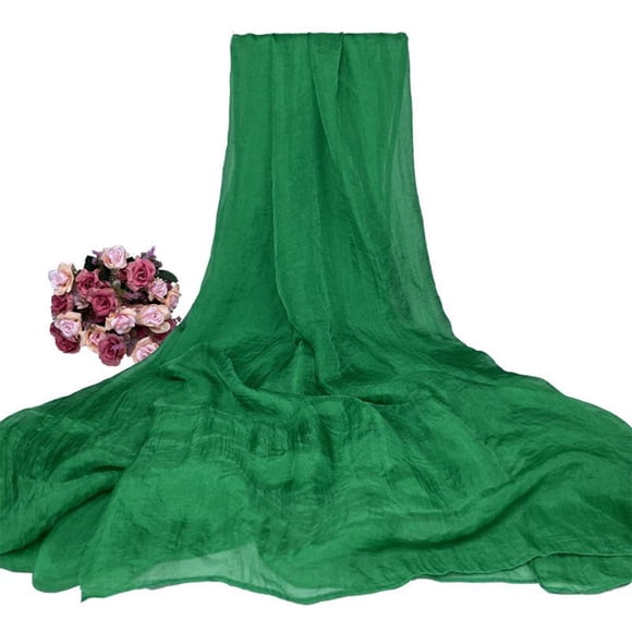 Sonducket Elegante y hermoso mantón de bufanda de noche de gasa para diversas ocasiones, chales y abrigos largos Accesorios de disfraces verde esmeralda