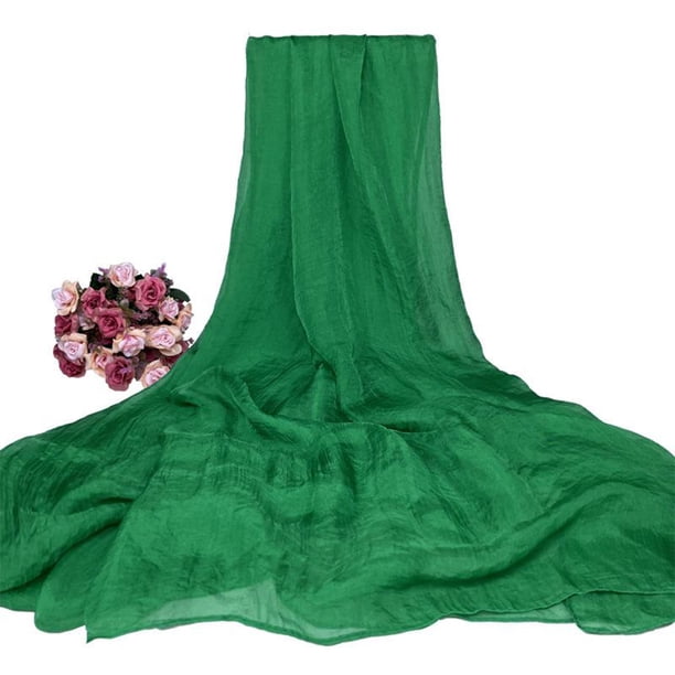 Sonducket Elegante y hermoso mantón de bufanda de noche de gasa para diversas ocasiones, chales y abrigos largos Accesorios de disfraces verde esmeralda
