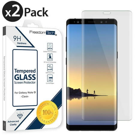 2-PACK For Samsung Galaxy Note 9 Tempered Glass Screen Protector, Afflux 3D Curved FULL COVER Screen Protector Glass FOR SAMSUNG GALAXY NOTE 9, 100% HD Clear, Anti-Scratch, 9H Hardness,