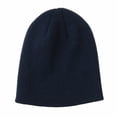 thumbnail image 2 of WITHMOONS Knitted Beanie Hat Basic Plain Solid Watch Cap KR5844 (Navy), 2 of 3