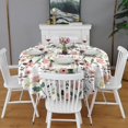 thumbnail image 2 of Pioneer Flower Floral Print Pattern Round Tablecloth 60"x60",Wrinkle Wipeable Table Cloth for Kitchen Dining Room Picnic Patio Party, 2 of 6