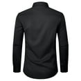 thumbnail image 6 of sogami Mens Solid Long Sleeve Dress Shirts Stretch Cotton Business Shirt, 6 of 8
