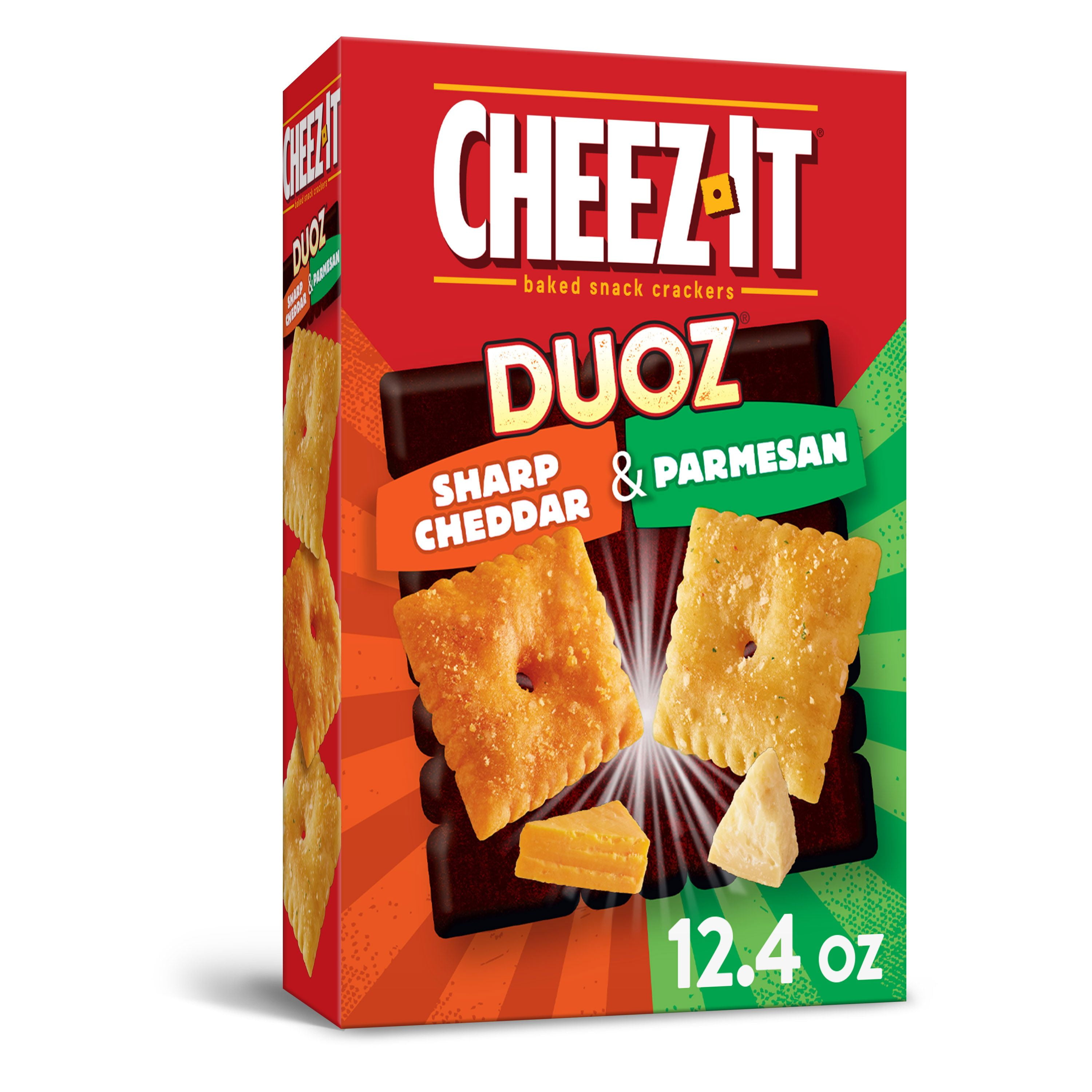 CheezIt DUOZ Cheese Crackers, Cheddar and Parmesan, 12.4 Oz, Box