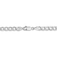 thumbnail image 4 of 14K White Gold chain Curb 18 in 5.25 mm WG 5.25mm Semi-Solid Link, 4 of 5