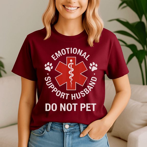 Emotional Support Husband Funny T-Shirt – Do Not Pet Shirt, Husband Gift, Father Day Tee