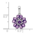 thumbnail image 4 of Sterling Silver Rhodium-plated Amethyst and Enamel Pendant, 4 of 4