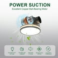 thumbnail image 4 of Akicon Bathroom Exhaust Fan with Light, 80CFM 2.0 Sones, 15W Dimmable 3CCT LED, 3.5W Nightlight, Roud Ceiling Vent Fan for Home, Sliver, 4 of 13