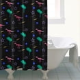 thumbnail image 4 of Colorful Dinosaurs Palms Stars Pattern Shower Curtain 84"x72" ,Bathroom Decorative Shower Curtains Set with 12 Hooks,Modern Waterproof Washable Shower Curtain, 4 of 6