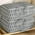 thumbnail image 5 of 3 pack Large Storage Bags, （37L+60L+90L）Extra Large Moving Bags，Clothes Storage Bins Foldable Closet Organizers Storage Containers with Reinforced Handle for Clothing, Blanket, Comforters, Bed Sheets, 5 of 9