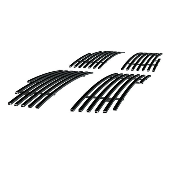 APS Compatible with Dodge Durango 2004-2006 Main Upper Stainless Steel SS Black Billet Front Grill Grille Insert D66444H