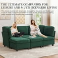 thumbnail image 3 of SOULART 113.39" Cloud Couch, Green Sectional Sofa, Modular 6-Seat Convertible Sectional with Chaise and Storage Ottoman for Home Apartment Office, 3 of 12