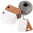 thumbnail image 1 of 200pcs Kraft Card Kraft Paper Tag Tag 9 X 4cm Jute Twine 60m For Gift, Luggage, Wedding White Brown Gifts For Children's Day, 1 of 5