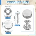 thumbnail image 2 of Uxcell Brass Decorative Screws with Cap, Mirror Screw Self Tapping Screws Decorative Cover Silver, 2 of 7
