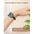 thumbnail image 5 of Wearlizer Leather Band Compatible with Apple Watch Band Women 38/40/41/42/44/45/49mm, Boho Western Vintage Turquoise Ethnic Antique Style Strap for iWatch Series Ultra 2 SE 9 8 7 6 5 4 3 2 1, 5 of 7