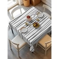 thumbnail image 6 of Black Table Cloth, Abstract Lines Gradient Minimalist Modern Texture Waterproof Tablecloth for Square Tables, Reusable Washable Fabric Table Cover for Restaurant Kitchen Dining Tables 54"x54", 6 of 6