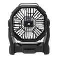 thumbnail image 1 of M Buder Ventilador de Camping Al Aire Libre Portátil Recargable con Linterna LED 10400mAh Batería, Rotación 90 Grados para Viajes y Oficina (Negro), 1 of 9
