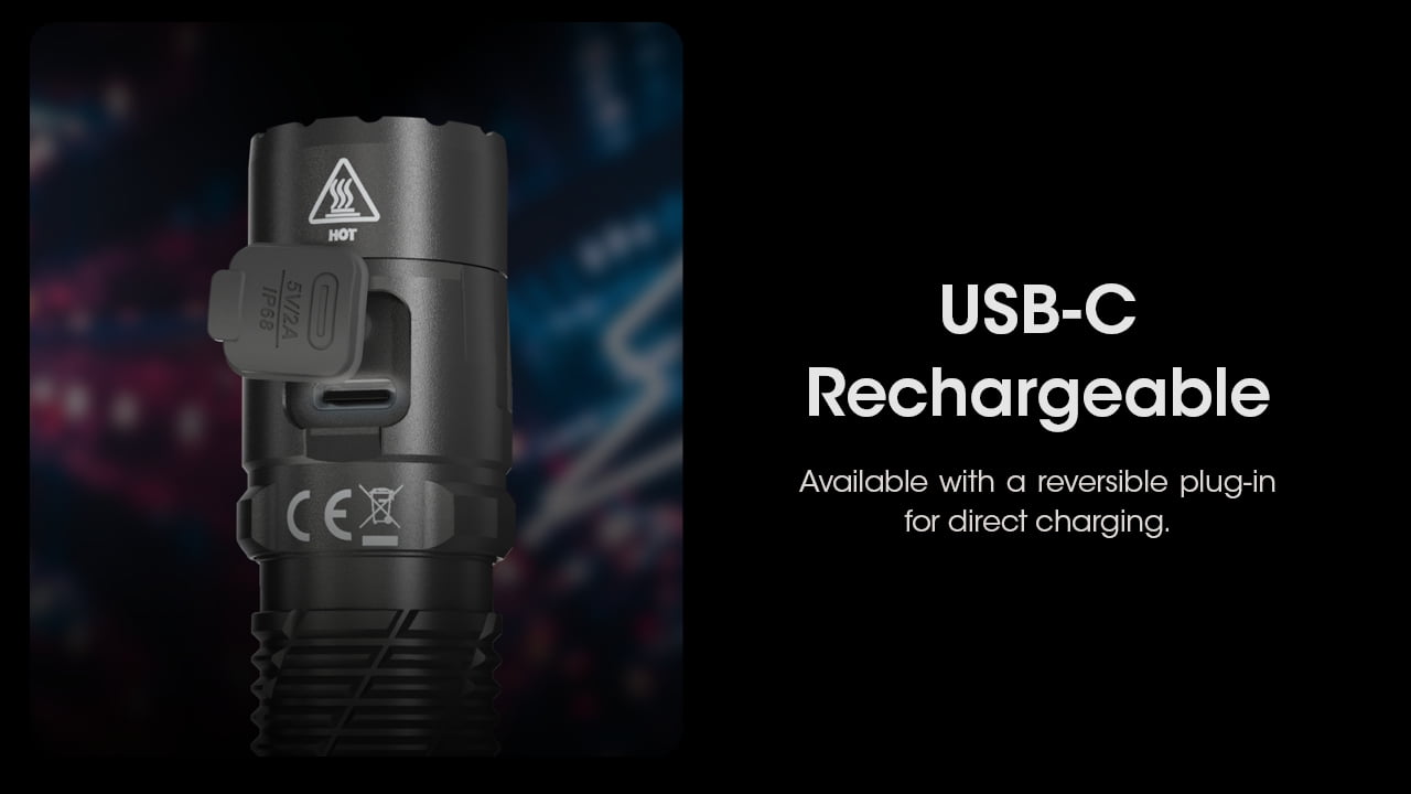 NITECORE MH12 Pro 3300 Lumen USB-C Rechargeable Flashlight + Longhorn Tactical Organizer