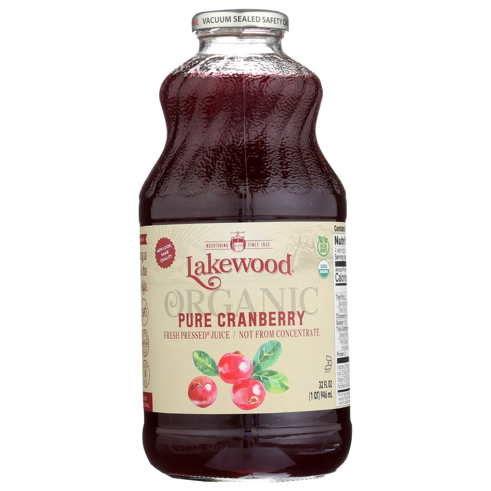 Lakewood Organic Pure Cranberry Juice, 32 Fl Oz