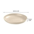 thumbnail image 3 of Tunhigl Durable Large Plastic Salad Plates - Anti-Slip Round Dinner Plates for Snacks, Cakes, and More - Versatile Kitchen & Dining Tableware Beige, 3 of 4