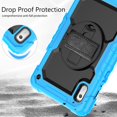 thumbnail image 6 of Allytech Lenovo Tab M9 Case TB-310FU 2023, With Build-in Screen Protector Shoulder Strap 360 Rotating Kickstand Hand Strap Rugged Full Body Portective Case Cover Shell for Lenovo Tab M9-LightBlue, 6 of 7
