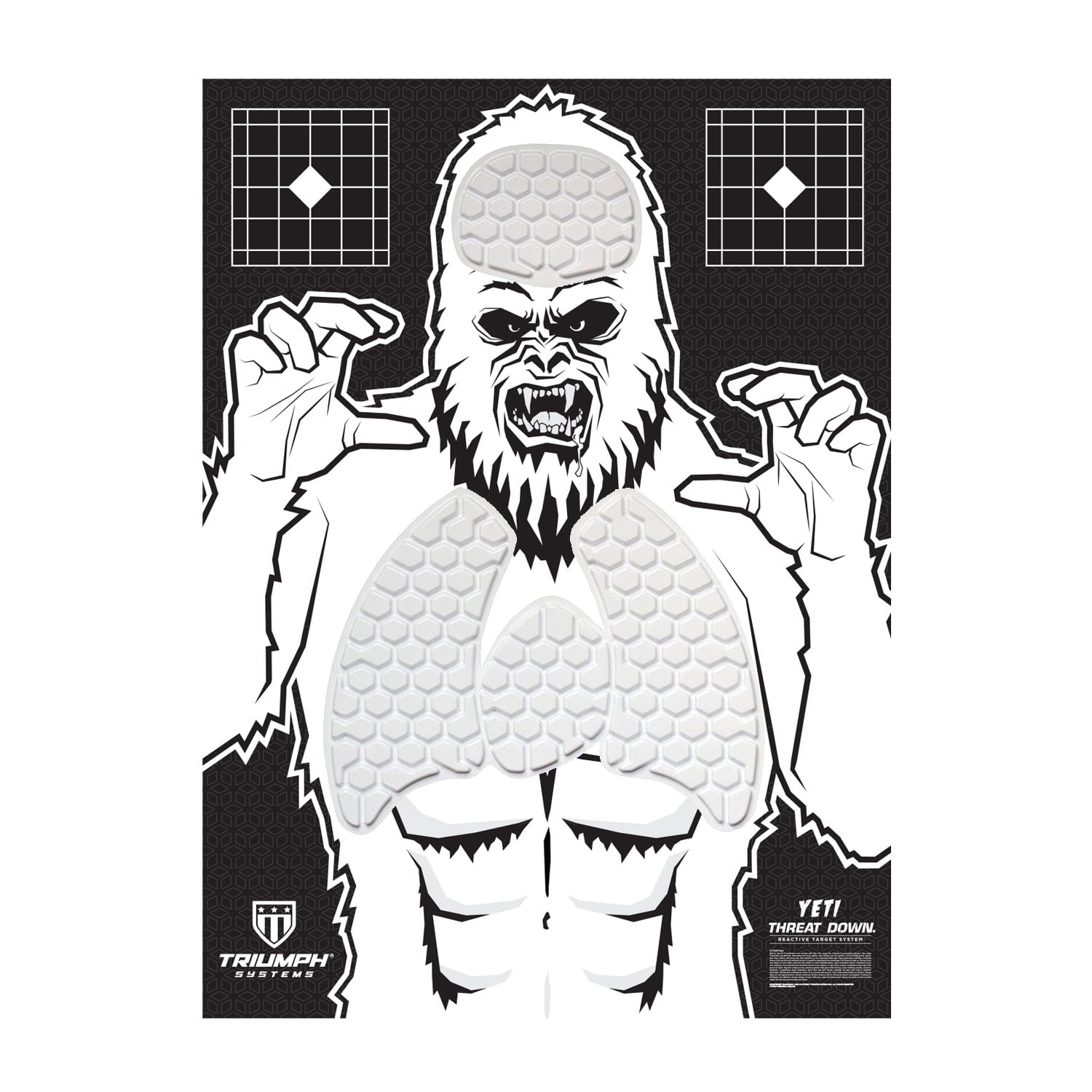 Threat Down Yeti Silhouette | 6-Pack | Gun Targets for Shooting | 22 Rimfire Targets | Fun Shooting Target | 22 Target | Range Targets