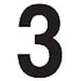 thumbnail image 2 of Labelmaster SS4B3 "Number 3" Label, 4", Vinyl (Pack of 25), 2 of 4