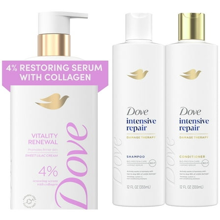 Dove Women's Body Wash, Shampoo, and Conditioner