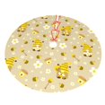 thumbnail image 5 of Cauagu 30" Christmas Tree Skirt Cute Bee Gnomes Pattern Christmas Tree Decorations Tree Mat for Xmas Decorations Occasion Holiday Home Decor -30", 5 of 7