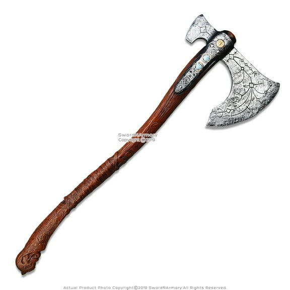 Munetoshi Medieval Foam Kratos Axe LARP Cosplay Costume Renaissance Prop Replica Accessory