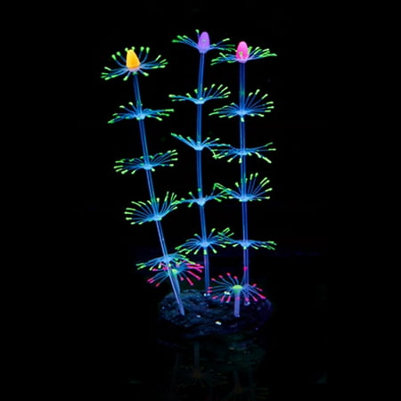 Fluorescent Coral Plant Aquarium Decoration Glow In The Dark Fish Tank (Best Fish For Coral Tank)