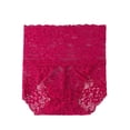 thumbnail image 1 of Panty Lightweight Soft Nylon Hollow Lace See-through Thong for Valentine's Day,Wine Red M, 1 of 8