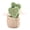 White, variant on Mini Plant Doll Pendant Key Chain Small Potted Anthurium Plush Hanging Charm for Keys Backpacks Desktop Decor Soft Stuffed Toy Accessory