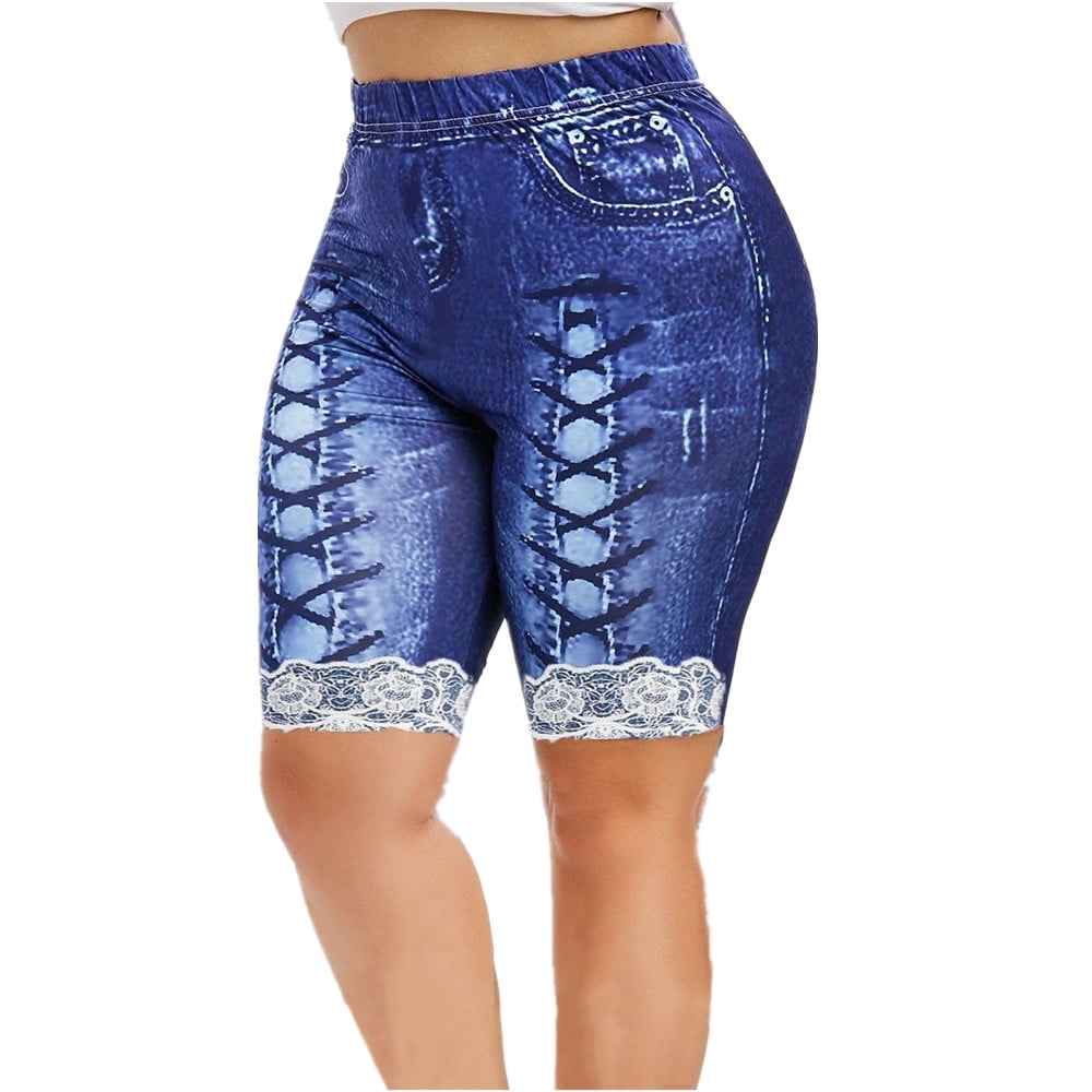 Print Women Summer Skinny Denim 