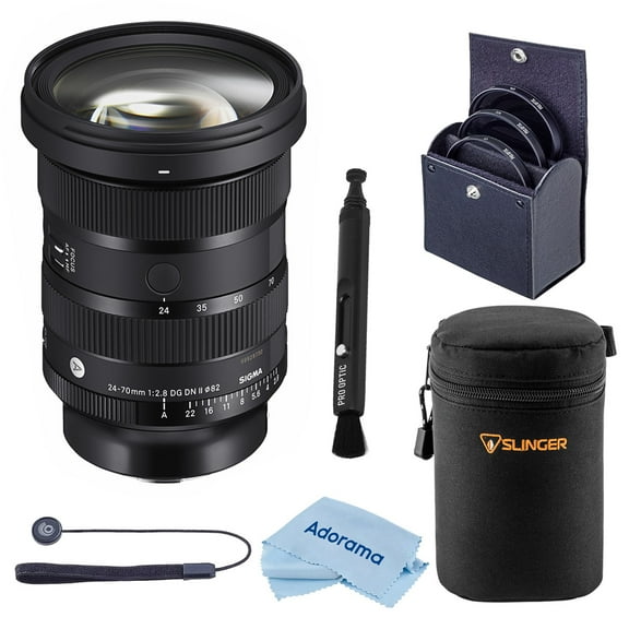 Sigma 24-70mm f/2.8 DG DN II Art Lens for L Mount, Bundle with Lens Case and 82mm Filter Kit