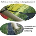 thumbnail image 5 of 3 Person Camping Hammock - Heavy Duty 3 Point Design for Outdoor Travel Backyard Garden - Includes 3 D-Ring Buckles & 9ft Straps - Portable with Storage Bag - I for Adults Group Camping Trips, 5 of 9