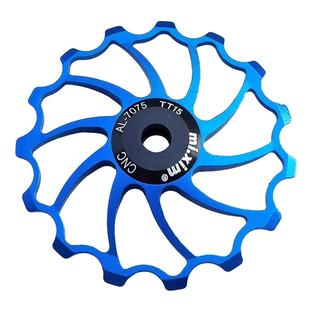 koolsoo 15T Bike Jockey Wheel Rear Derailleur Pulley, Ceramic Bearing, for Mountain Road Blue