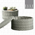 thumbnail image 1 of Elle Decor Vallauris Table Basse d'Extérieur avec Rangement Gris, 1 of 5