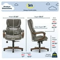 thumbnail image 2 of Serta Big and Tall Ergonomic Faux Leather Executive Big & Tall Chair 350 lb. Capacity Brown, 2 of 2