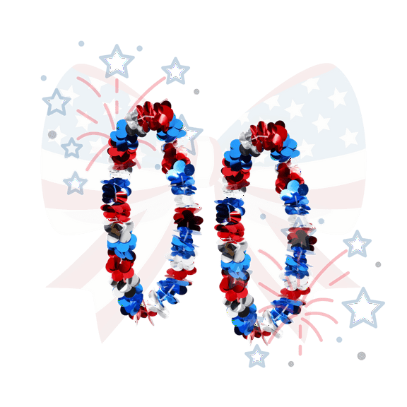 Patriotic Sparkly Leis, Set of 2