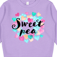 thumbnail image 3 of Inktastic Sweet Pea Hearts Toddler Sweatshirt, 3 of 4