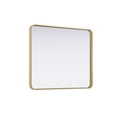 thumbnail image 5 of Elegant Decor Contour Metal Rectangle Mirror 30x36 in Brass, 5 of 11