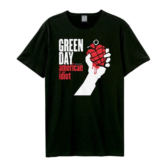 Amplified - Camiseta American Idiot Green Day para Adultos Unisex (Negro)