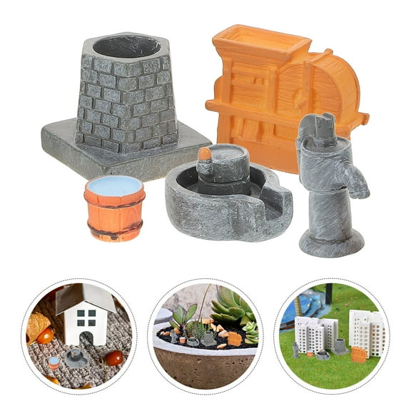 HOMEMAXS 1 Set of Miniature Fairy Garden Accessories Miniature Farming Equipment Micro-landscape Props