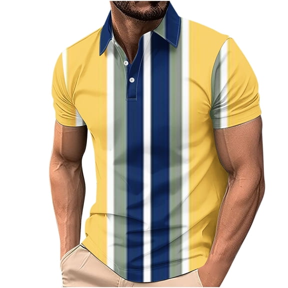 Enridrech Big and Tall Mens Shirts Comfort Casual Stylish Collared Shirt Top Color Block Short Sleeve Tops for Men
