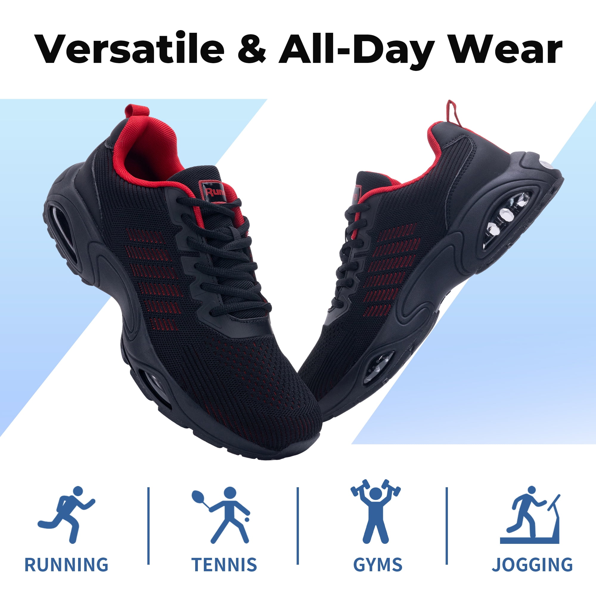 AHUSIR Men's Tennis Running Shoes Breathable Athletic Training Walking Sneakers for Gym Jogging Sports US 7-13