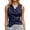 a-Dark Blue15228, variant on Womens Solid Color Sleeveless Blazer Vest With Asymmetrical Hem V Neck Wrap Style Workwear Top For Office Business Casual Wear Dark Green L