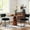 Black-2pcs, variant on LOGYAT Upholstered Dining Chairs Set of 2, Mid-Century Modern Kitchen Chairs with Curved Backrest, Metal Legs, for Dining Kitchen Living Room, White
