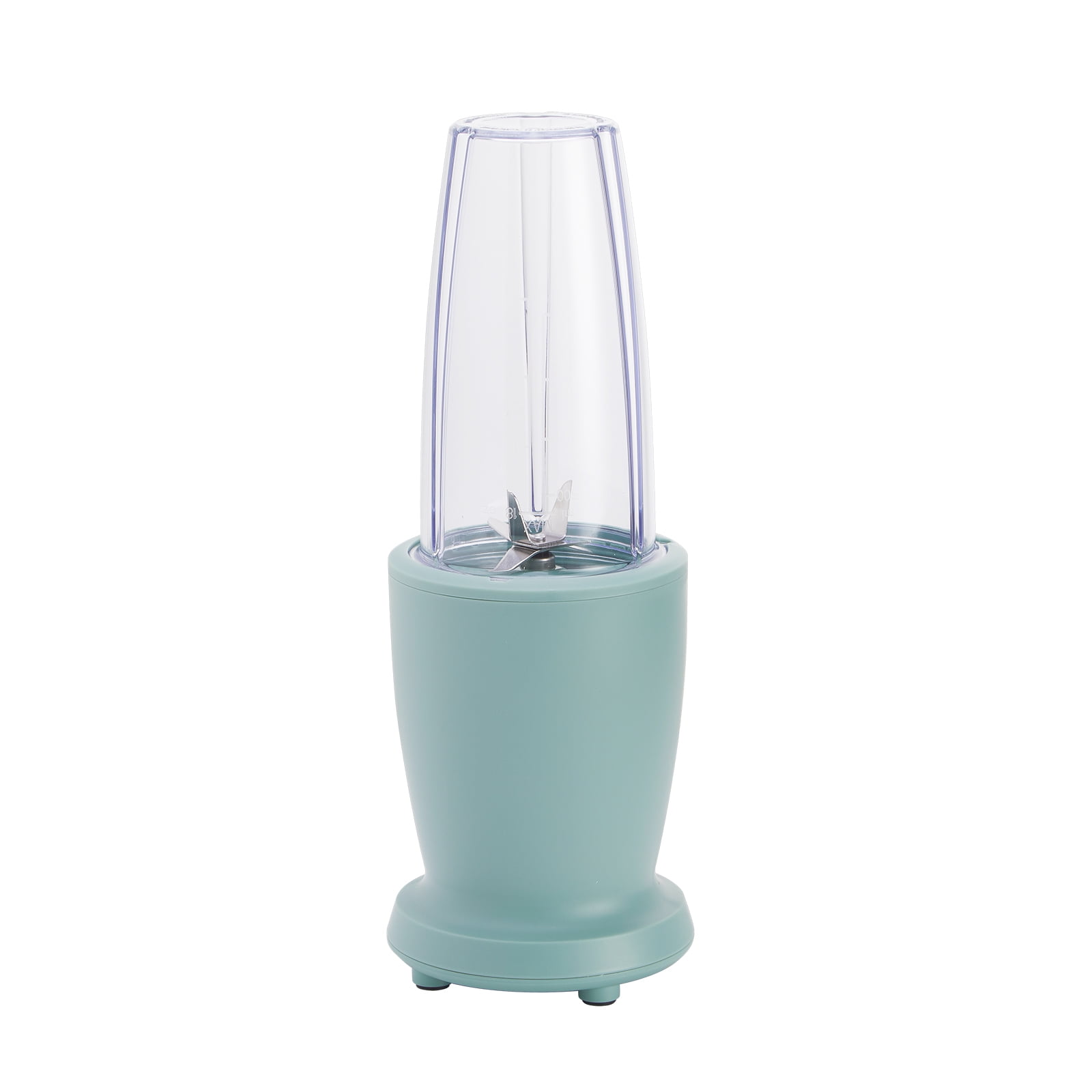 Mainstays 10-Piece Blender Set, Green Sage, 300W, with 3 Jars (10oz, 16oz, 18oz), 2 Drinking Lids, Stainless Steel Blade